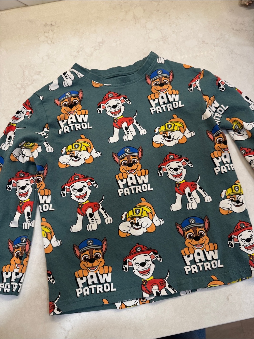 Paw Patrol Long-Sleeve Character Teal Shirt 5-6T